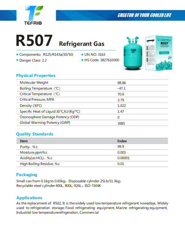 Gas R500 R507a Refrigerant: The Best Choice for Optimizing Cooling System ...